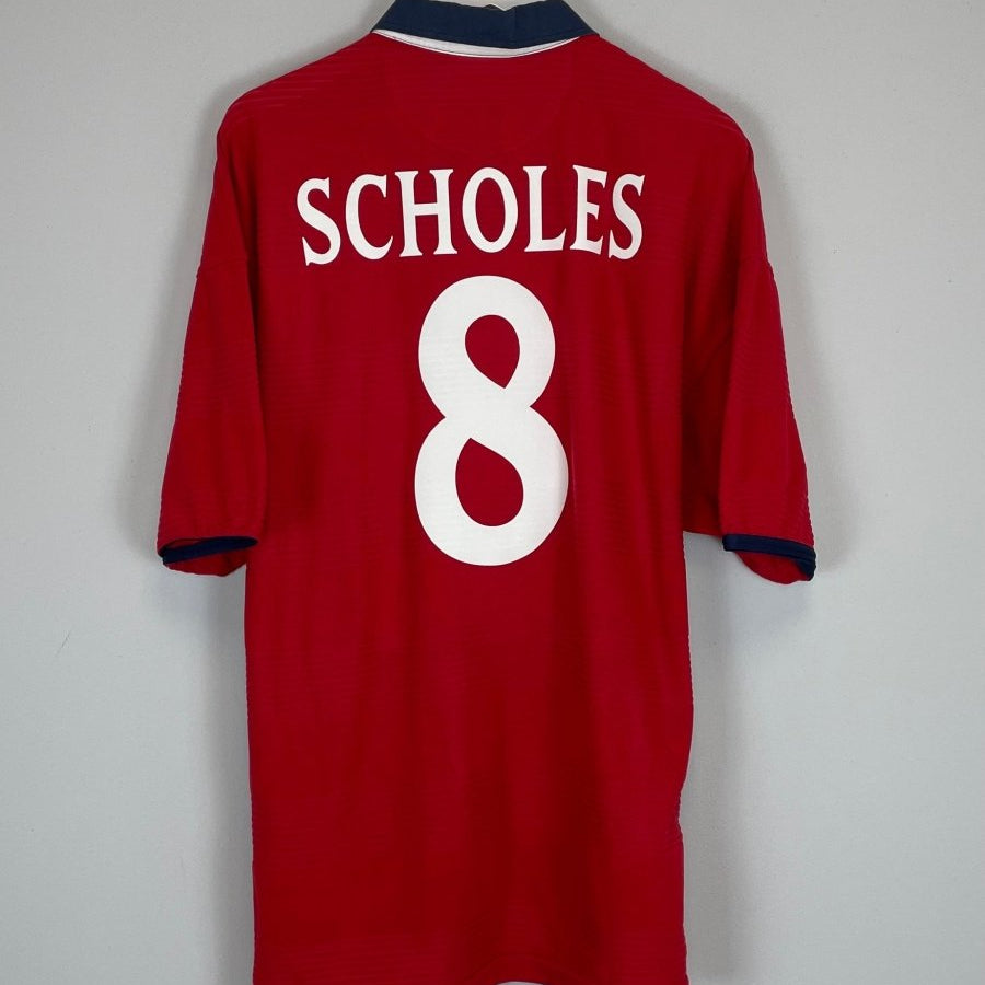 1999/01 ENGLAND SCHOLES 18 AWAY SHIRT (XL) UMBRO - Cult Kits - XL - Buy Vintage Football Shirts, Authentic Retro Football Shirts For Sale, Classic Football Shirts & Soccer Jersey