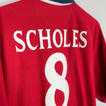 1999/01 ENGLAND SCHOLES 18 AWAY SHIRT (XL) UMBRO - Cult Kits - XL - Buy Vintage Football Shirts, Authentic Retro Football Shirts For Sale, Classic Football Shirts & Soccer Jersey