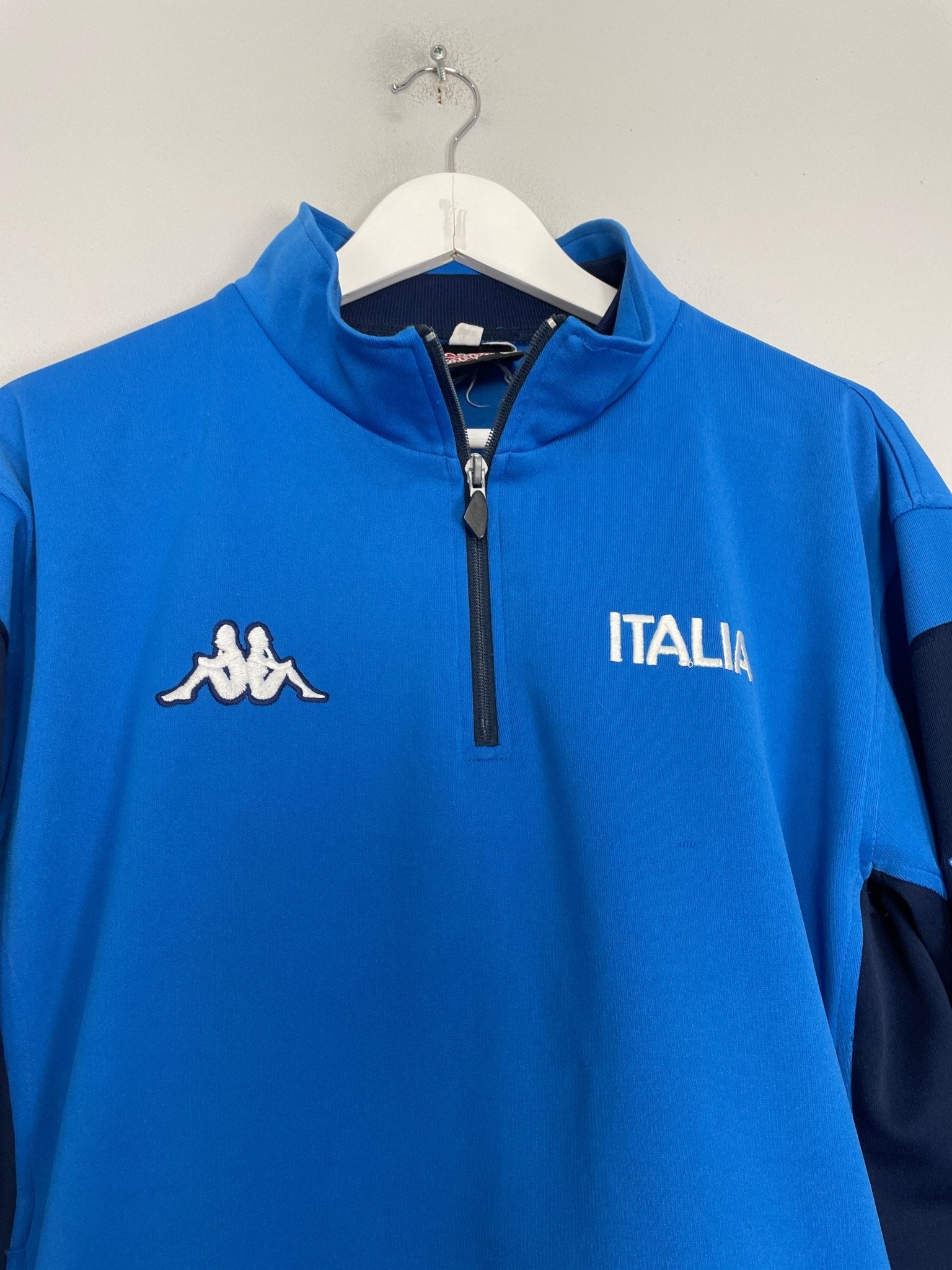 Shop 1999/01 ITALY 1/4 ZIP DRILL TOP (M) KAPPA, classic football shirts, vintage football shirts & retro soccer jerseys at Cult Kits