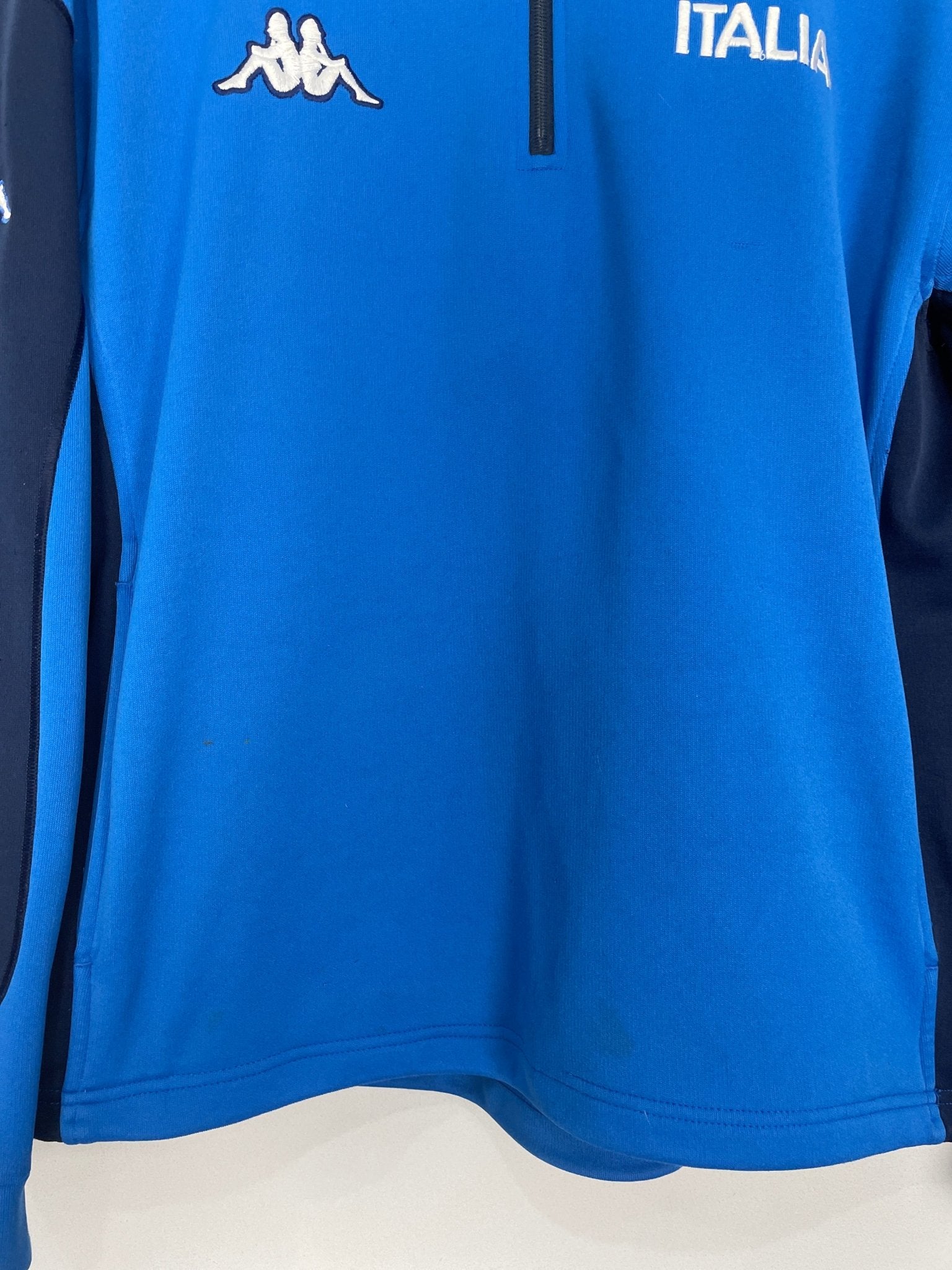 Shop 1999/01 ITALY 1/4 ZIP DRILL TOP (M) KAPPA, classic football shirts, vintage football shirts & retro soccer jerseys at Cult Kits