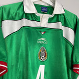 Shop 1999/01 MEXICO R.MARQUEZ #4 HOME SHIRT (L) ATLETICA, classic football shirts, vintage football shirts & retro soccer jerseys at Cult Kits