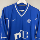 Shop 1999/01 RANGERS HOME SHIRT (XL) NIKE, classic football shirts, vintage football shirts & retro soccer jerseys at Cult Kits