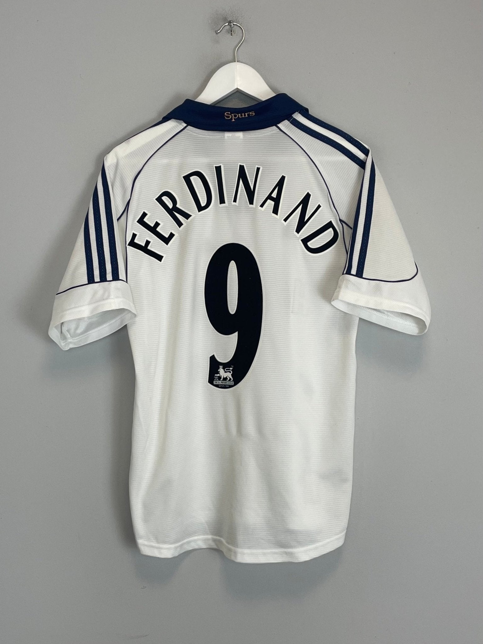Shop 1999/01 TOTTENHAM FERDINAND #9 HOME SHIRT (S) ADIDAS, classic football shirts, vintage football shirts & retro soccer jerseys at Cult Kits
