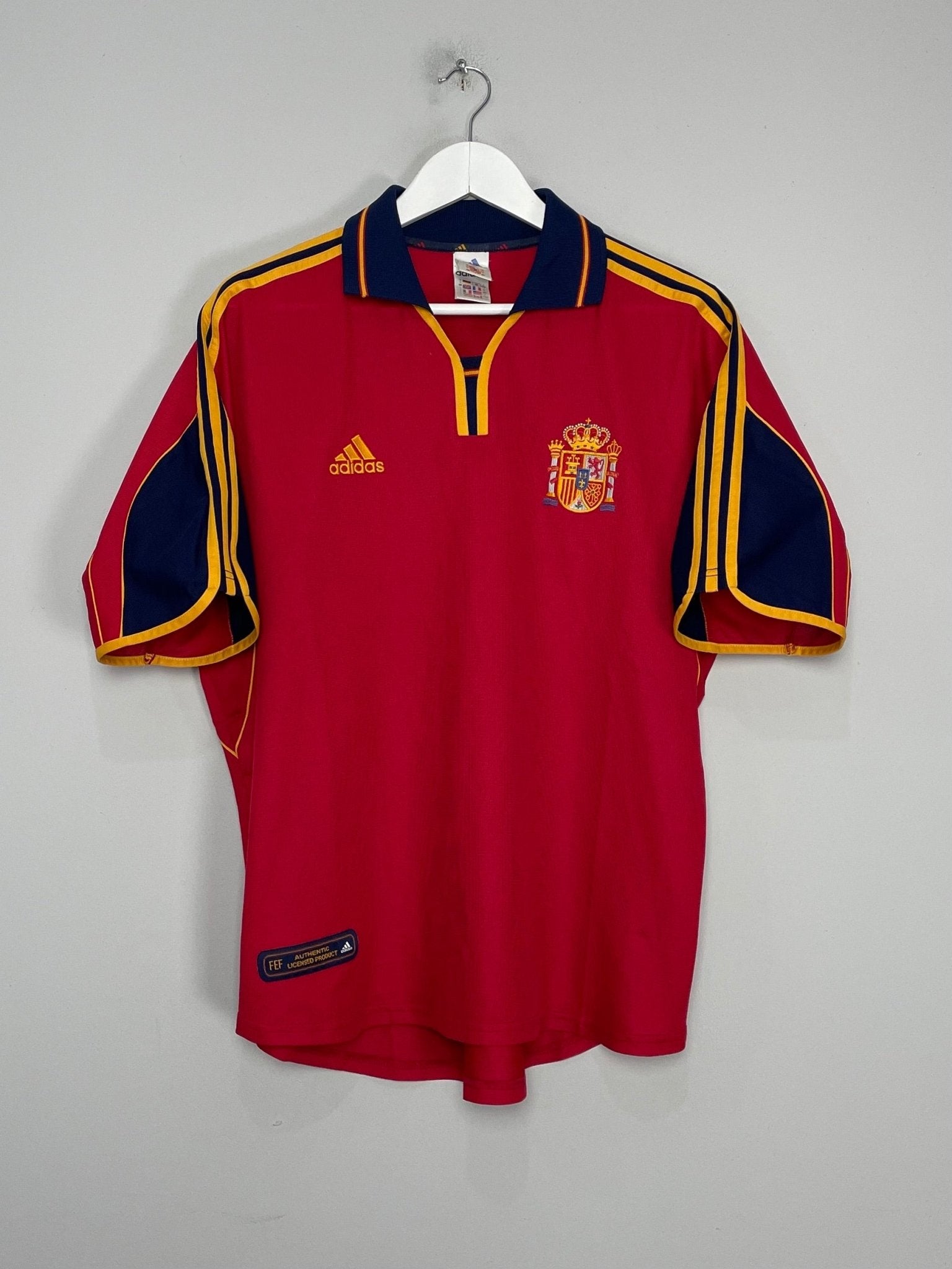 Shop 1999/02 SPAIN HOME SHIRT (L) ADIDAS, classic football shirts, vintage football shirts & retro soccer jerseys at Cult Kits
