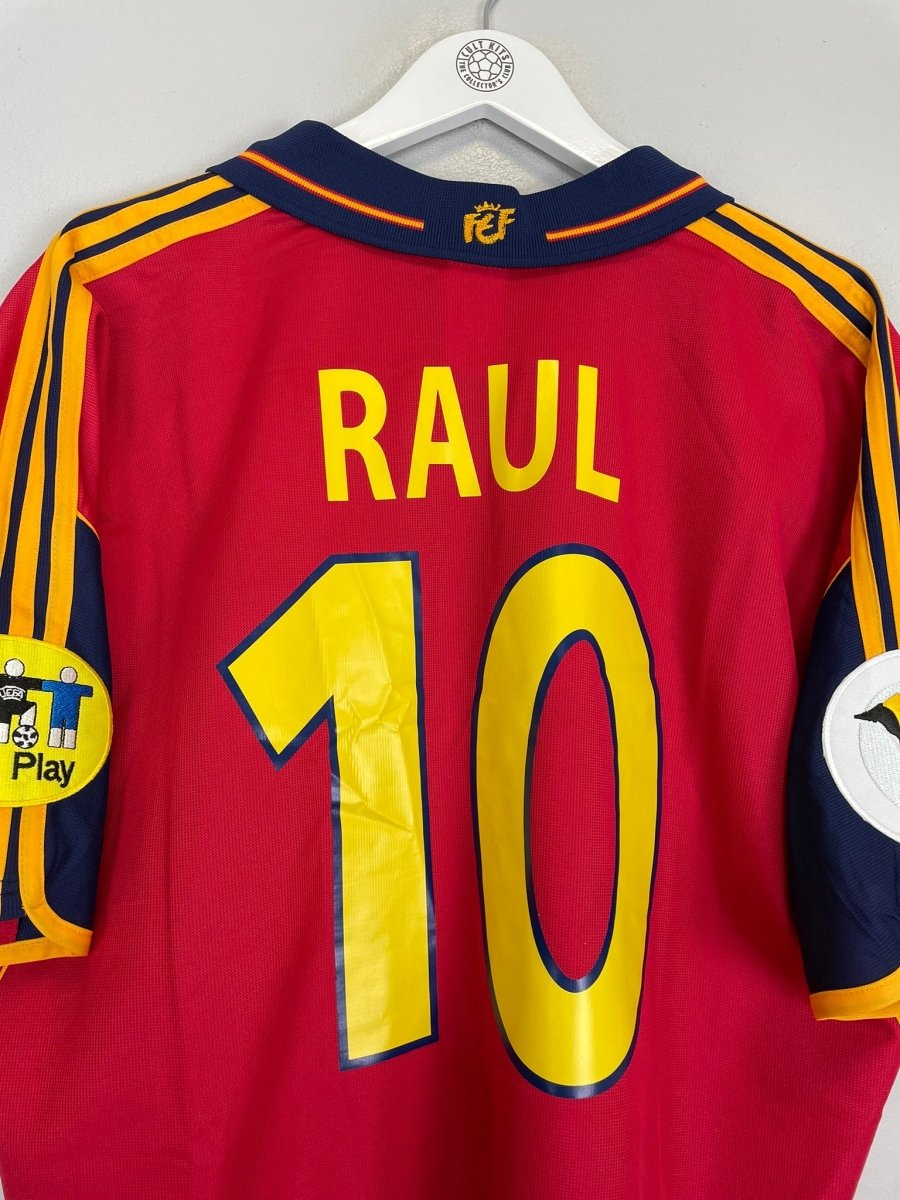 1999/02 SPAIN RAUL 10 HOME SHIRT (XL) ADIDAS - Cult Kits - XL - Buy Vintage Football Shirts, Authentic Retro Football Shirts For Sale, Classic Football Shirts & Soccer Jersey