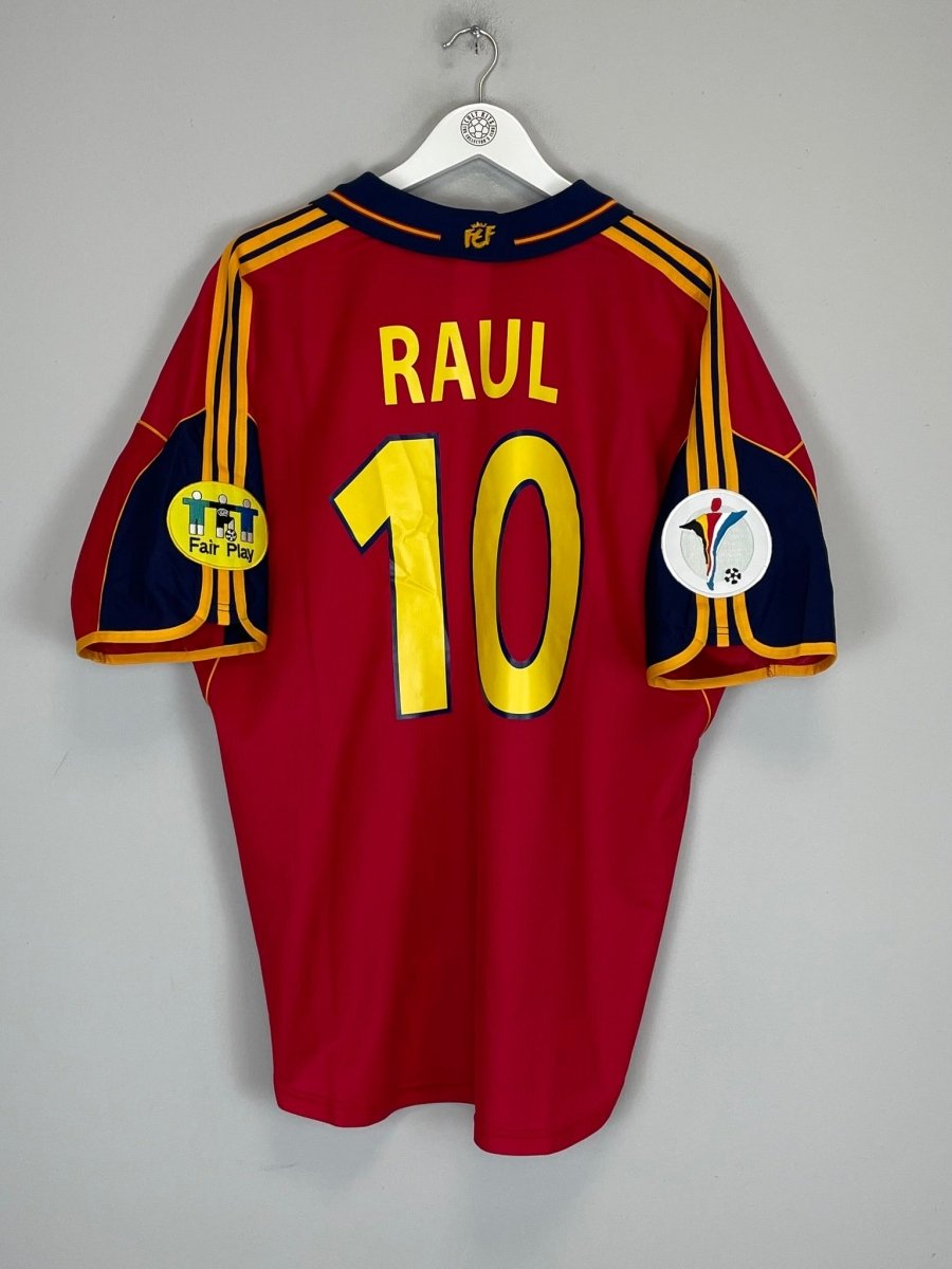 1999/02 SPAIN RAUL 10 HOME SHIRT (XL) ADIDAS - Cult Kits - XL - Buy Vintage Football Shirts, Authentic Retro Football Shirts For Sale, Classic Football Shirts & Soccer Jersey