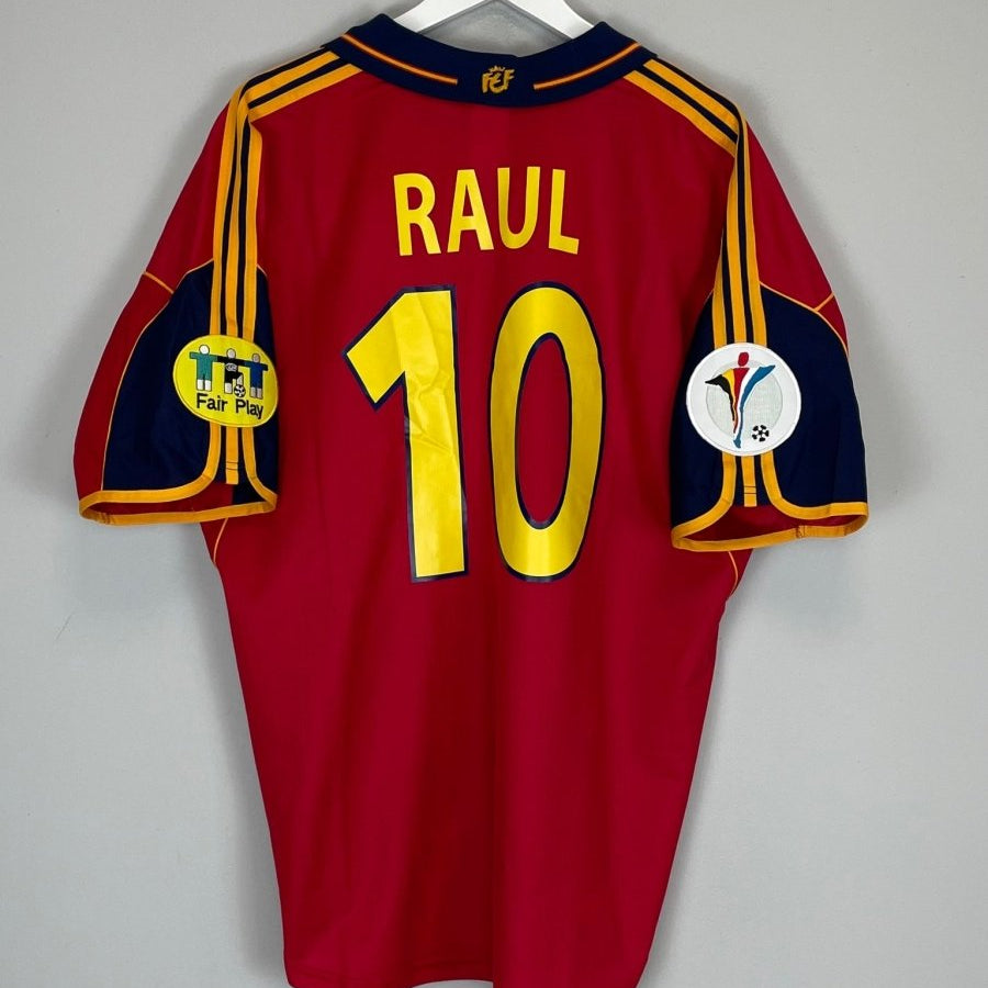 1999/02 SPAIN RAUL 10 HOME SHIRT (XL) ADIDAS - Cult Kits - XL - Buy Vintage Football Shirts, Authentic Retro Football Shirts For Sale, Classic Football Shirts & Soccer Jersey