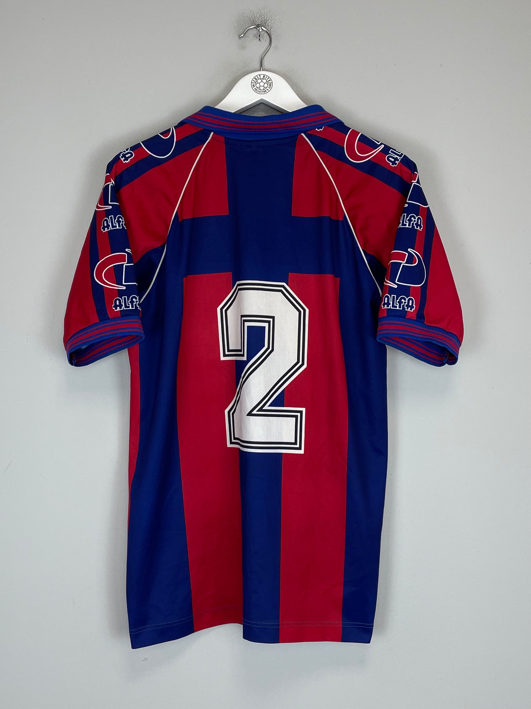 Shop 1999/00 EIBAR #2 *PLAYER ISSUE* HOME SHIRT (M) ALFA, classic football shirts, vintage football shirts & retro soccer jerseys at Cult Kits