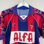 Shop 1999/00 EIBAR #2 *PLAYER ISSUE* HOME SHIRT (M) ALFA, classic football shirts, vintage football shirts & retro soccer jerseys at Cult Kits