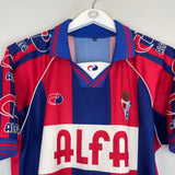 Shop 1999/00 EIBAR #2 *PLAYER ISSUE* HOME SHIRT (M) ALFA, classic football shirts, vintage football shirts & retro soccer jerseys at Cult Kits