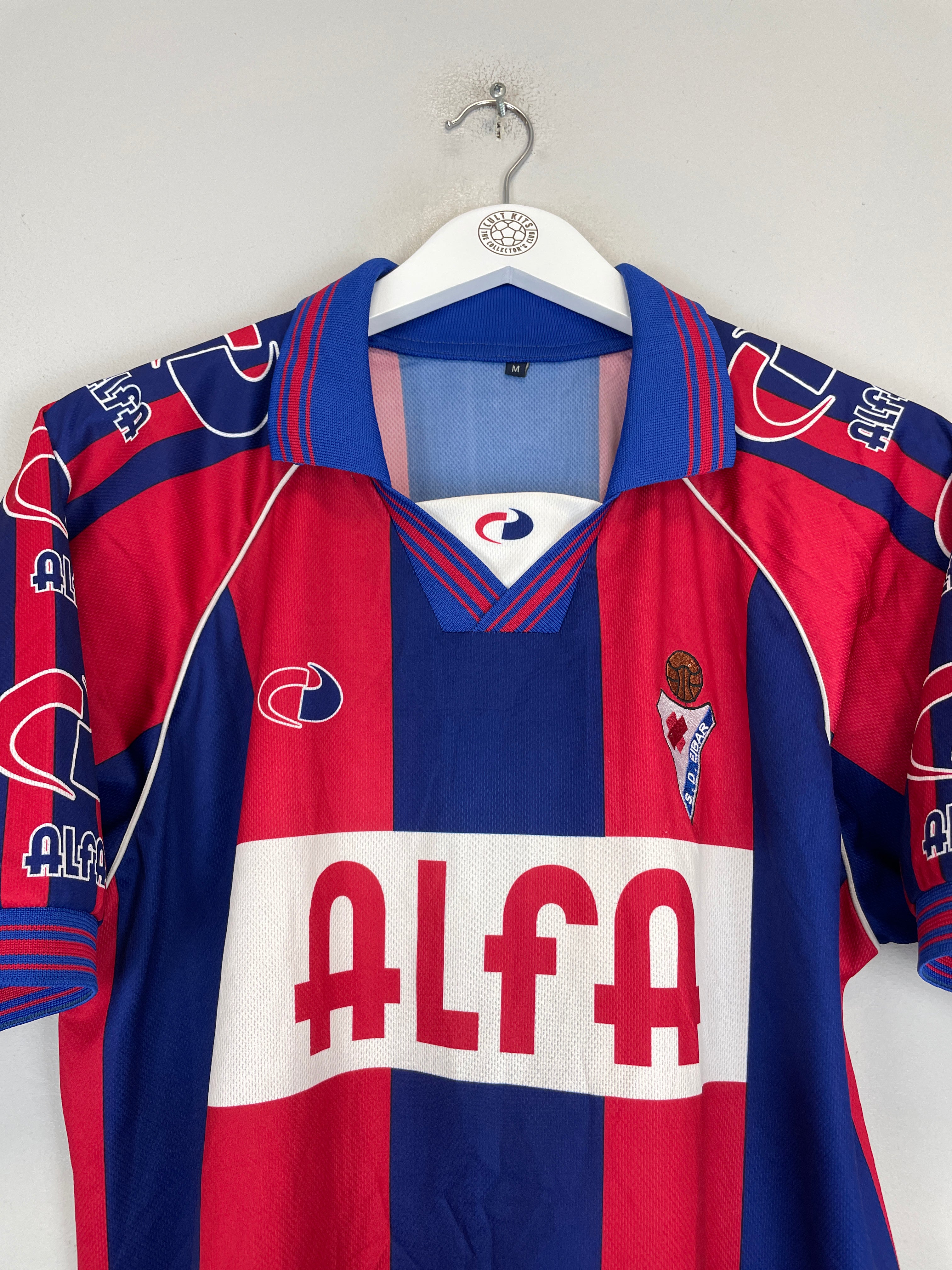 Shop 1999/00 EIBAR #2 *PLAYER ISSUE* HOME SHIRT (M) ALFA, classic football shirts, vintage football shirts & retro soccer jerseys at Cult Kits