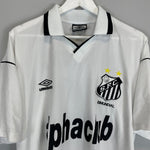 Shop 2000 SANTOS #10 HOME SHIRT (L) UMBRO, classic football shirts, vintage football shirts & retro soccer jerseys at Cult Kits