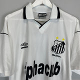 Shop 2000 SANTOS #10 HOME SHIRT (L) UMBRO, classic football shirts, vintage football shirts & retro soccer jerseys at Cult Kits