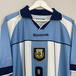 Shop 2000/01 ARGENTINA BATISTUTA #9 HOME SHIRT (L) REEBOK, classic football shirts, vintage football shirts & retro soccer jerseys at Cult Kits