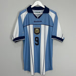 Shop 2000/01 ARGENTINA BATISTUTA #9 HOME SHIRT (L) REEBOK, classic football shirts, vintage football shirts & retro soccer jerseys at Cult Kits