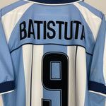Shop 2000/01 ARGENTINA BATISTUTA #9 HOME SHIRT (L) REEBOK, classic football shirts, vintage football shirts & retro soccer jerseys at Cult Kits