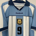 Shop 2000/01 ARGENTINA BATISTUTA #9 HOME SHIRT (L) REEBOK, classic football shirts, vintage football shirts & retro soccer jerseys at Cult Kits