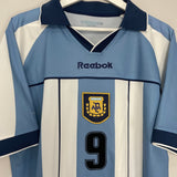 Shop 2000/01 ARGENTINA BATISTUTA #9 HOME SHIRT (L) REEBOK, classic football shirts, vintage football shirts & retro soccer jerseys at Cult Kits