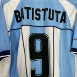 Shop 2000/01 ARGENTINA BATISTUTA #9 HOME SHIRT (M) REEBOK, classic football shirts, vintage football shirts & retro soccer jerseys at Cult Kits