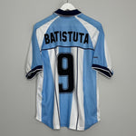 Shop 2000/01 ARGENTINA BATISTUTA #9 HOME SHIRT (M) REEBOK, classic football shirts, vintage football shirts & retro soccer jerseys at Cult Kits