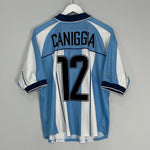 Shop 2000/01 ARGENTINA CANNIGIA #12 HOME SHIRT (S) REEBOK, classic football shirts, vintage football shirts & retro soccer jerseys at Cult Kits