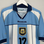 Shop 2000/01 ARGENTINA CANNIGIA #12 HOME SHIRT (S) REEBOK, classic football shirts, vintage football shirts & retro soccer jerseys at Cult Kits