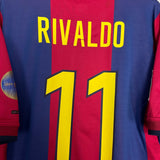 Shop 2000/01 BARCELONA RIVALDO #11 HOME SHIRT (L) NIKE, classic football shirts, vintage football shirts & retro soccer jerseys at Cult Kits