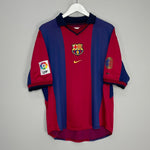 Shop 2000/01 BARCELONA RIVALDO #11 HOME SHIRT (L) NIKE, classic football shirts, vintage football shirts & retro soccer jerseys at Cult Kits