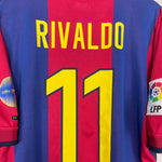 Shop 2000/01 BARCELONA RIVALDO #11 HOME SHIRT (L) NIKE, classic football shirts, vintage football shirts & retro soccer jerseys at Cult Kits