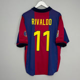 Shop 2000/01 BARCELONA RIVALDO #11 HOME SHIRT (L) NIKE, classic football shirts, vintage football shirts & retro soccer jerseys at Cult Kits