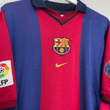 Shop 2000/01 BARCELONA RIVALDO #11 HOME SHIRT (L) NIKE, classic football shirts, vintage football shirts & retro soccer jerseys at Cult Kits