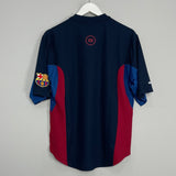 Shop 2000/01 BARCELONA TRAINING SHIRT (M) NIKE, classic football shirts, vintage football shirts & retro soccer jerseys at Cult Kits
