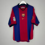 Shop 2000/01 BARCELONA XAVI #16 HOME SHIRT (XL) NIKE, classic football shirts, vintage football shirts & retro soccer jerseys at Cult Kits