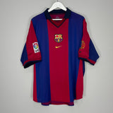Shop 2000/01 BARCELONA XAVI #16 HOME SHIRT (XL) NIKE, classic football shirts, vintage football shirts & retro soccer jerseys at Cult Kits