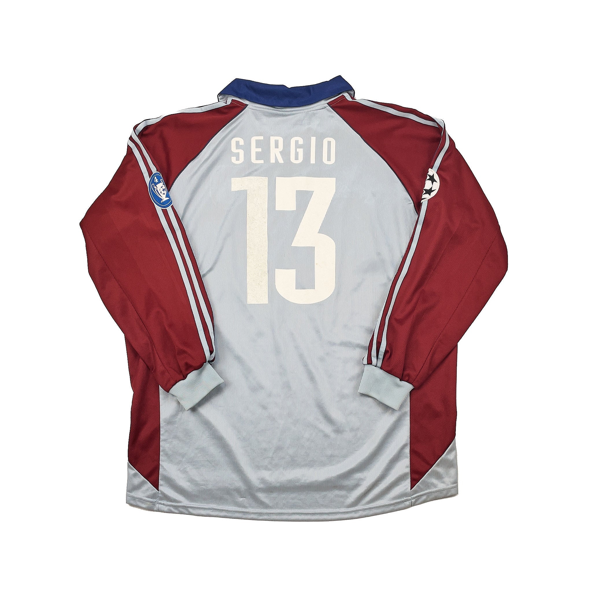 Buy 2000/01 BAYERN MUNICH SERGIO 13 L/S C/L *MATCH WORN VS MANCHESTER UNITED* THIRD SHIRT (XL) ADIDAS ~ Free worldwide shipping available ~ Authentic Vintage Football Shirts from Cult Kits