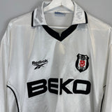 Shop 2000/01 BESIKTAS L/S HOME SHIRT (XXL) REEBOK, classic football shirts, vintage football shirts & retro soccer jerseys at Cult Kits