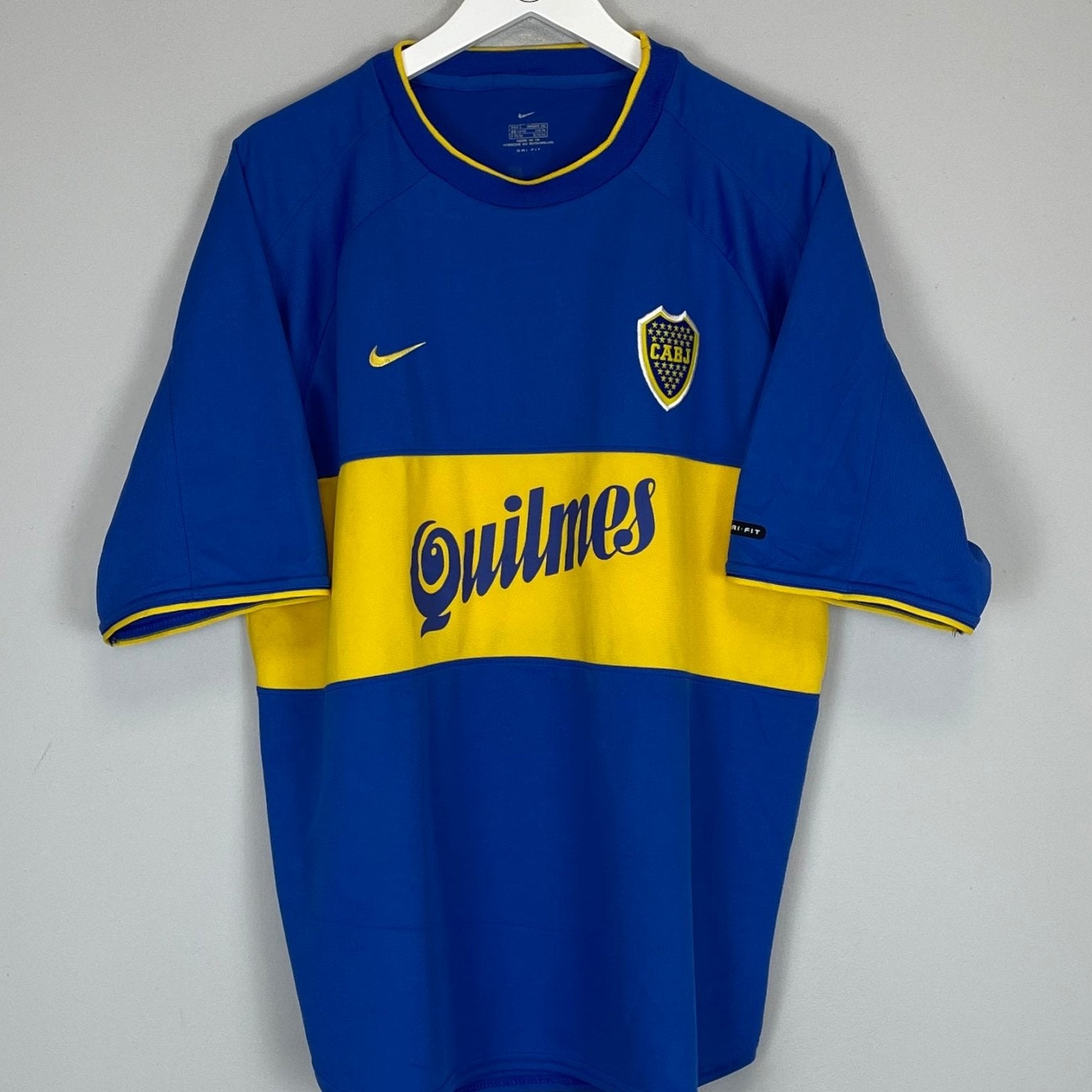 Shop 2000/01 BOCA JUNIORS HOME SHIRT (L) NIKE, classic football shirts, vintage football shirts & retro soccer jerseys at Cult Kits