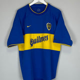 Shop 2000/01 BOCA JUNIORS HOME SHIRT (L) NIKE, classic football shirts, vintage football shirts & retro soccer jerseys at Cult Kits