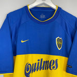 Shop 2000/01 BOCA JUNIORS HOME SHIRT (L) NIKE, classic football shirts, vintage football shirts & retro soccer jerseys at Cult Kits