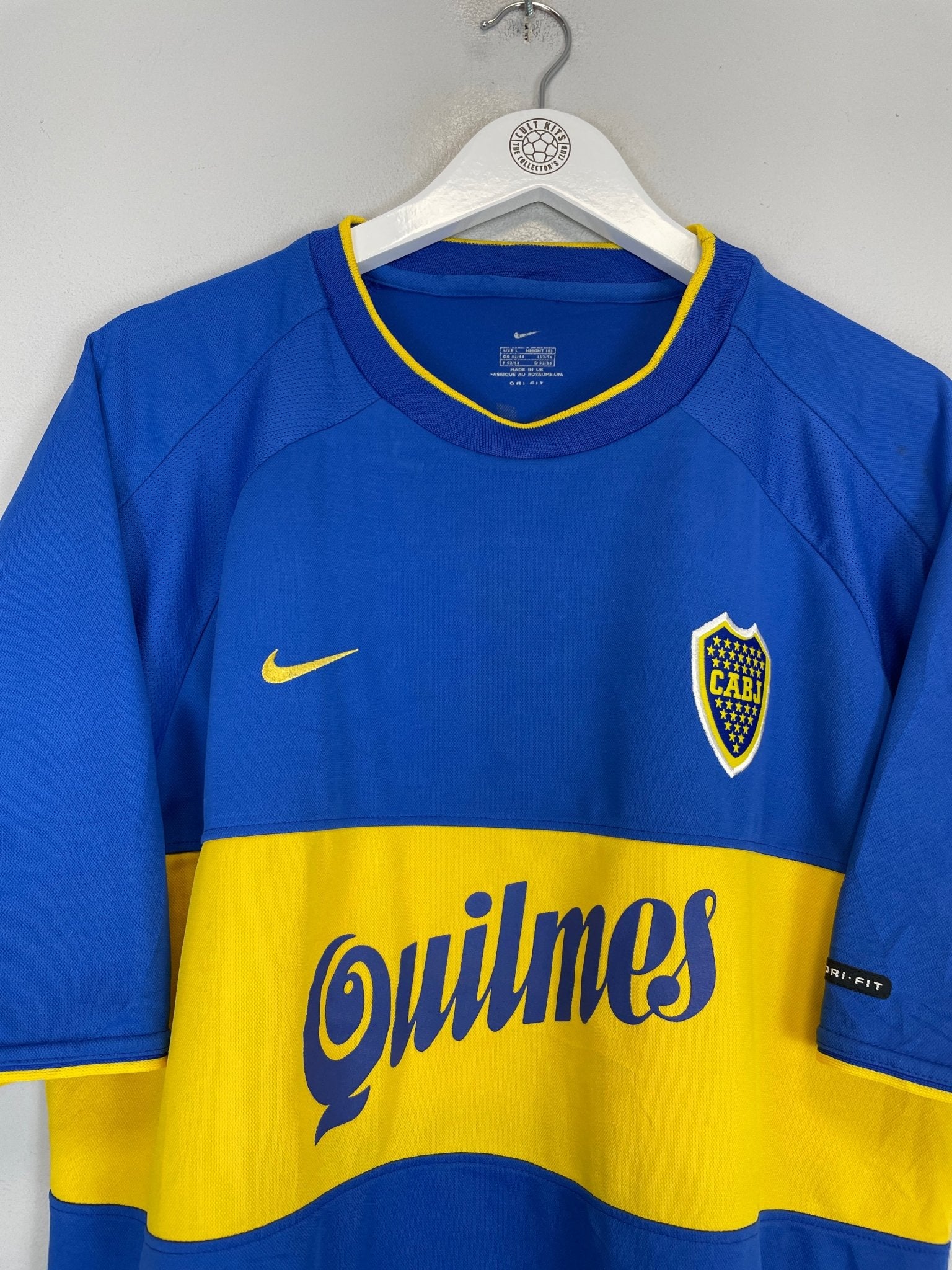 Shop 2000/01 BOCA JUNIORS HOME SHIRT (L) NIKE, classic football shirts, vintage football shirts & retro soccer jerseys at Cult Kits