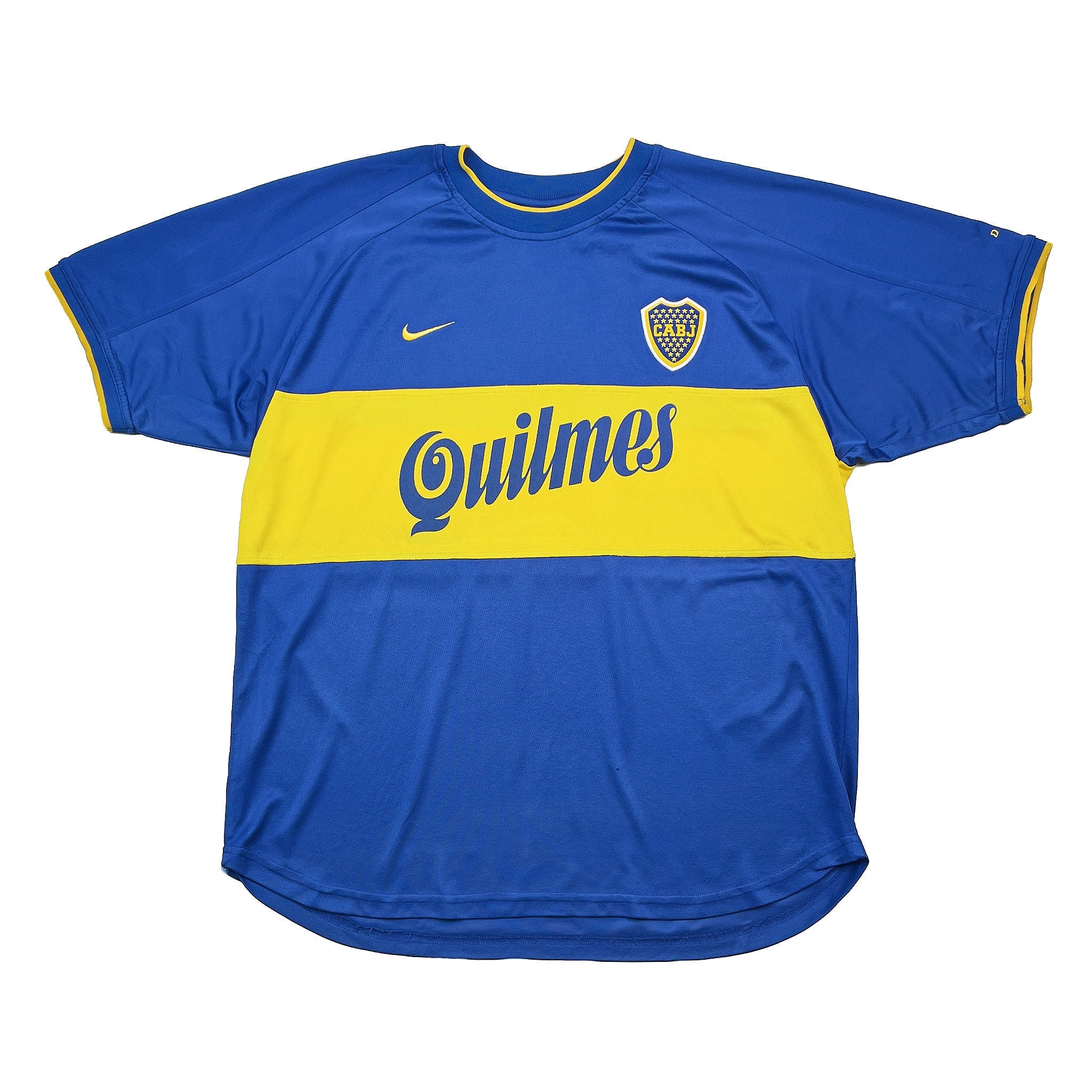 Buy 2000/01 Boca Juniors Palermo 9 Home Shirt (L) Nike ~ Free worldwide shipping available ~ Authentic Vintage Football Shirts from Cult Kits