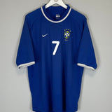 2000/01 BRAZIL RONALDINHO 9 AWAY SHIRT (XL) NIKE - Cult Kits - XL - Buy Vintage Football Shirts, Authentic Retro Football Shirts For Sale, Classic Football Shirts & Soccer Jersey