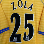 Shop 2000/01 CHELSEA ZOLA #25 AWAY SHIRT (XXL) UMBRO, classic football shirts, vintage football shirts & retro soccer jerseys at Cult Kits