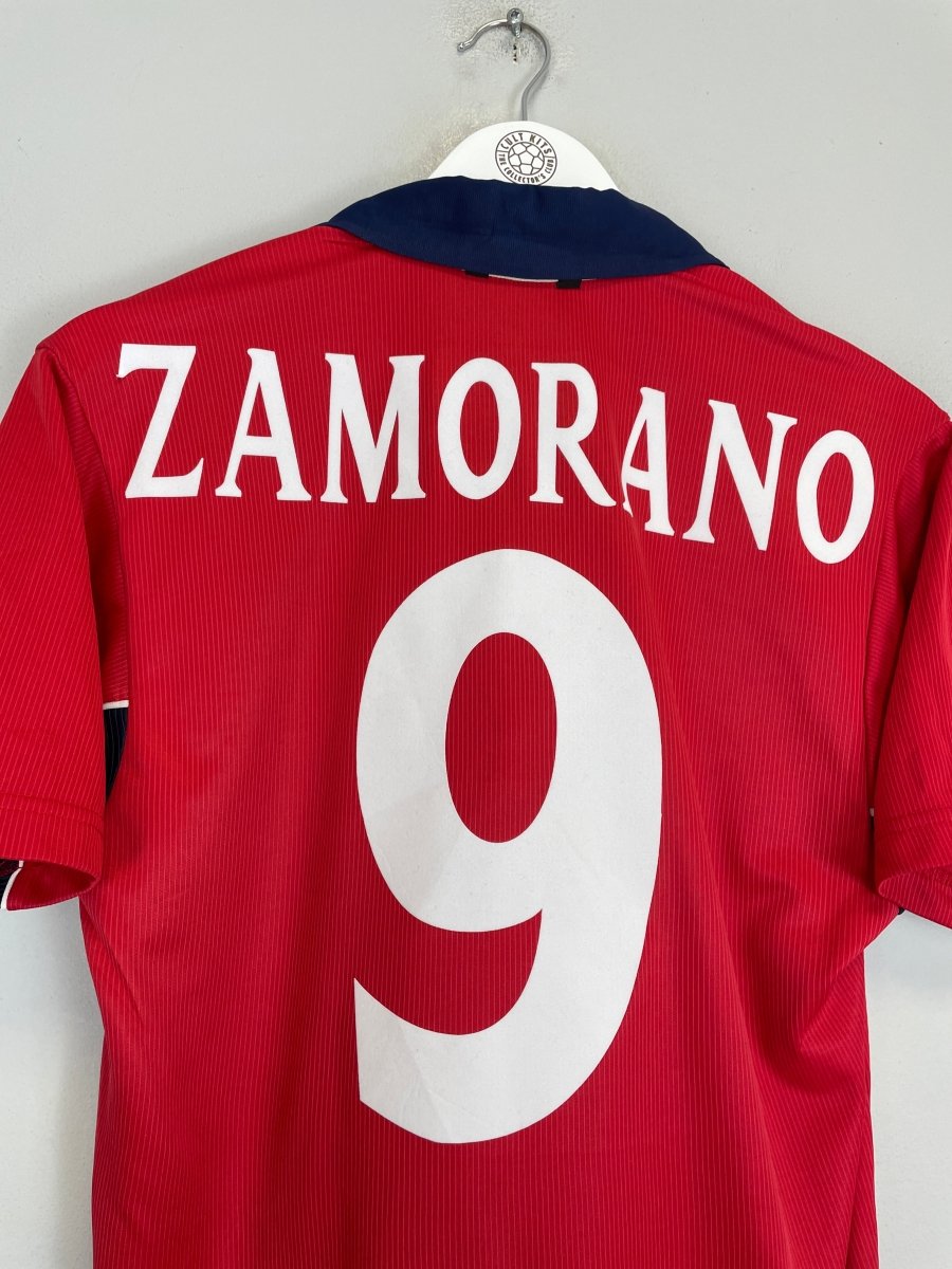 2000/01 CHILE ZAMORANO 9 HOME SHIRT (S) UMBRO - Cult Kits - Small - Buy Vintage Football Shirts, Authentic Retro Football Shirts For Sale, Classic Football Shirts & Soccer Jersey