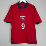 Shop 2000/01 CHILE ZAMORANO #9 HOME SHIRT (XL) UMBRO, classic football shirts, vintage football shirts & retro soccer jerseys at Cult Kits