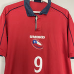 Shop 2000/01 CHILE ZAMORANO #9 HOME SHIRT (XL) UMBRO, classic football shirts, vintage football shirts & retro soccer jerseys at Cult Kits