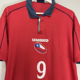 Shop 2000/01 CHILE ZAMORANO #9 HOME SHIRT (XL) UMBRO, classic football shirts, vintage football shirts & retro soccer jerseys at Cult Kits