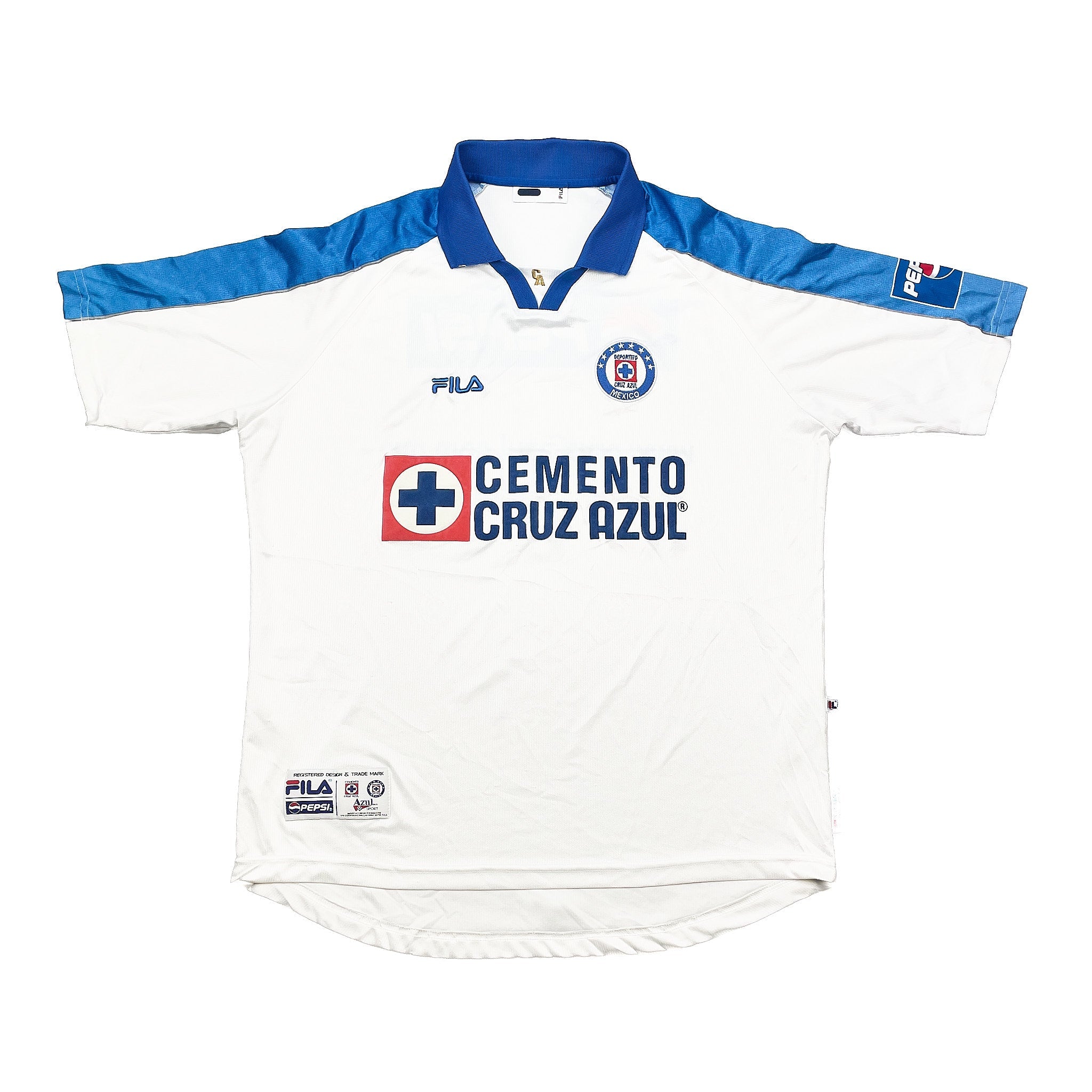 Buy 2000/01 CRUZ AZUL AWAY SHIRT (L) FILA ~ Free worldwide shipping available ~ Authentic Vintage Football Shirts from Cult Kits