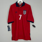 Shop 2000/01 ENGLAND BECKHAM #7 *BNWT* HOME SHIRT (L) UMBRO, classic football shirts, vintage football shirts & retro soccer jerseys at Cult Kits