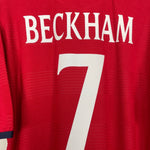 Shop 2000/01 ENGLAND BECKHAM #7 *BNWT* HOME SHIRT (L) UMBRO, classic football shirts, vintage football shirts & retro soccer jerseys at Cult Kits